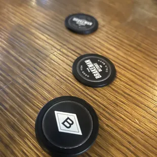 Tokens for drinks