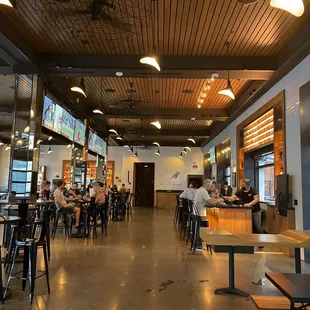 the inside of a restaurant