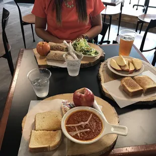 soup, grilled  , and  wrap