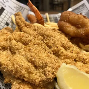 Catfish and shrimp