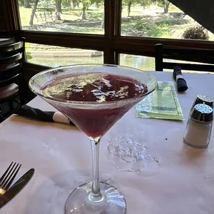 Blackberry martini with Tito's.
