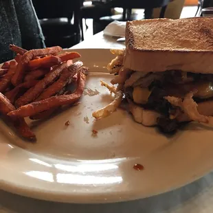 Tahl'y Toaster with sweet potato fries
