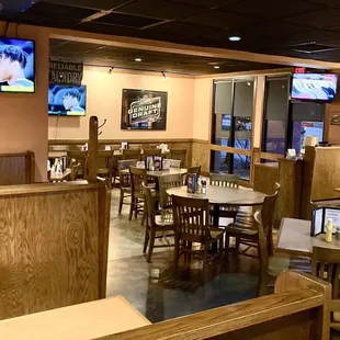 the inside of a restaurant