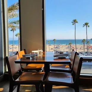 Indoor dining with ocean views