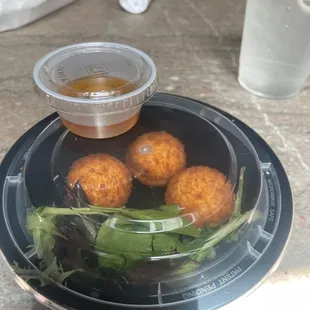 Goat cheese balls!! I really miss these! If you are looking for something different, definitely check them out!