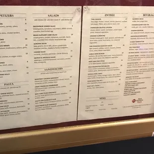 sushi and sashimi, menu