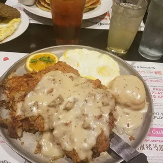 Country Fried Steak & Eggs* **