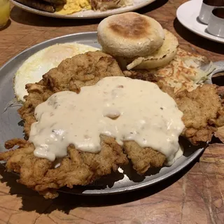 Country Fried Steak & Eggs* **