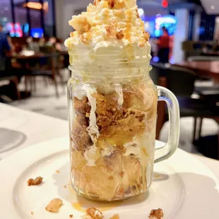 Apple pie sundae ($5.99) - apple pie, vanilla bean ice cream, whipped cream, salted caramel