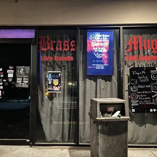 the outside of a bar