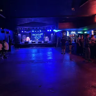 a band playing on stage