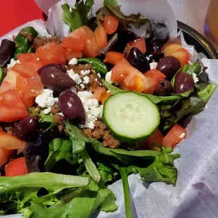 Greek Salad BEYOND crumbles