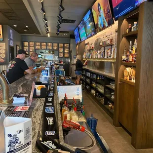 a man working at a bar