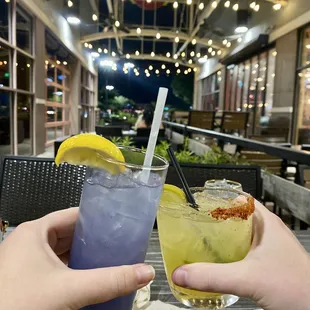 Lavender lemonade and spicy margarita