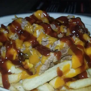 Brisket covered French fries