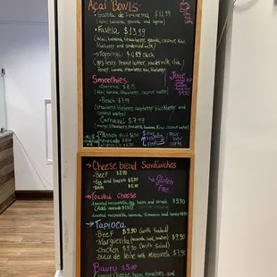Menu as of 7/2021