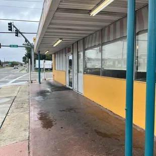 outside