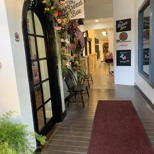 Entering the restaurant