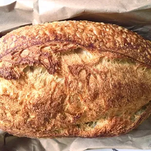 The 24 hour sourdough. That crust is pure bread gold.