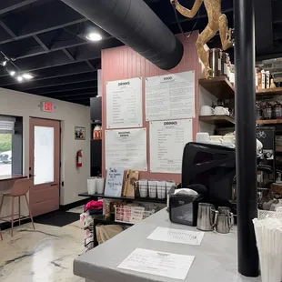 Food and coffee menu inside
