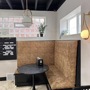 Indoor seating -  booth