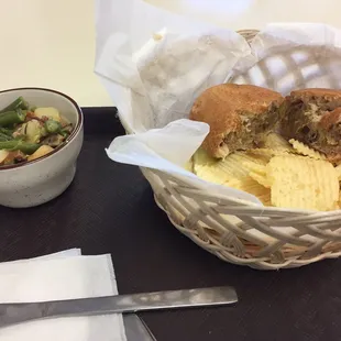 Bierock and Green Bean/Ham Soup ( Petite Combo).