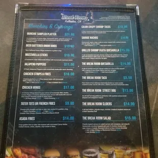 Menu.