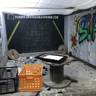 The aftermath ... we went through 2 crates of breakables and more.