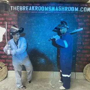 The break room back drop