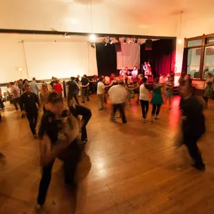 Our wonderful swing dancing venue at the Starline Social Club! Friendly atmosphere with only a drink away from your swing out!
