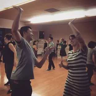  man and woman dancing