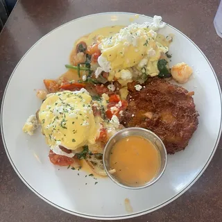 Shrimp Bruchetta Benedict