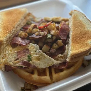 Breakfast Platter with Waffle