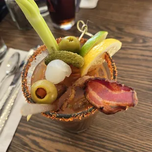 I would give the blood Mary an 8/10 the presentation was beautiful but the mix could use a bit more love!