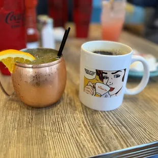 Coffee and a mosa mule
