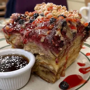 Oven-Baked Bread with raspberries, blueberries, and strawberries