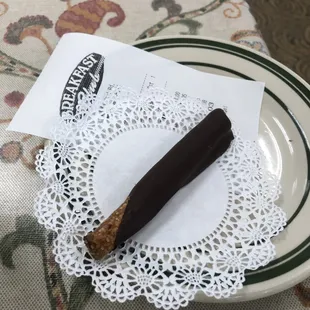 Complimentary Chocolate-Covered Pretzel Stick
