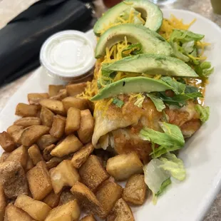 California burrito added avocado