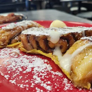 a plate of french toast