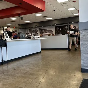 people at the counter