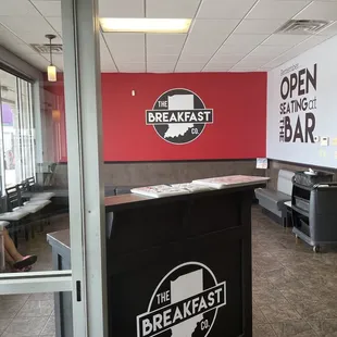 Hostess stand, waiting area