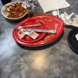 a plate of food on a table