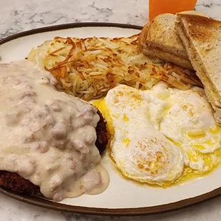 Chicken friend steak, ultimate southern comfort.