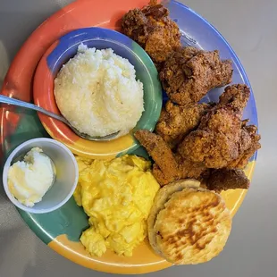 a colorful plate of food