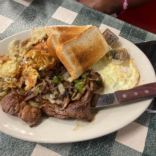 Steak and eggs