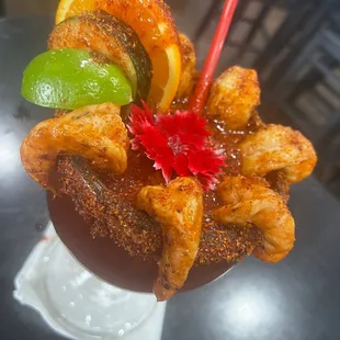 Shrimp michelada
