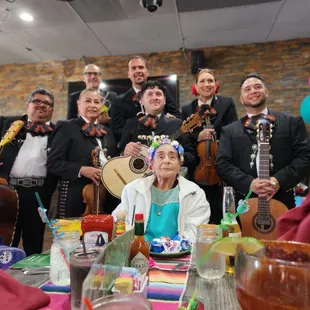Mama Coco and her Mariachis! Happy 93 happy and free!