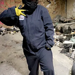 My daughter all geared up for raging