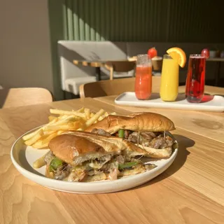 cheese steak sandwich