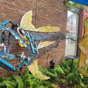 Really cool metal artwork outside